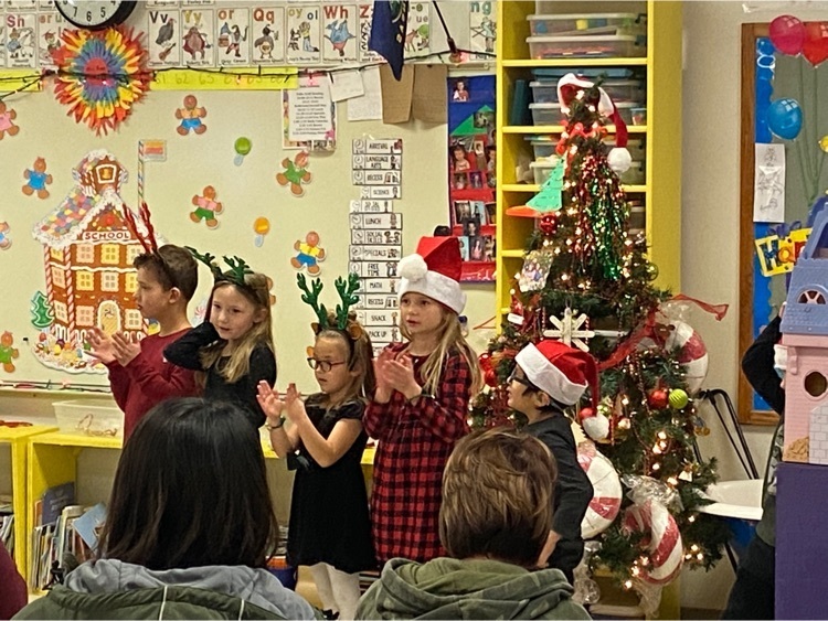 Kindergarten Christmas program in their classrooms! Mrs. Brown