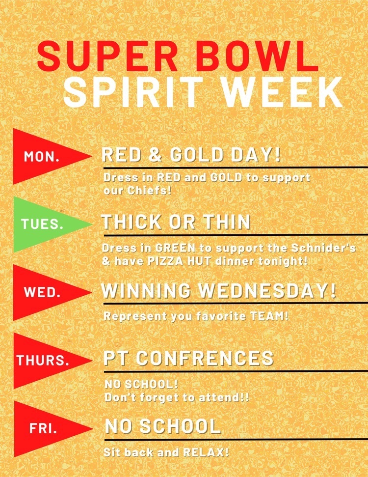 Grade School Super Bowl Spirit Week